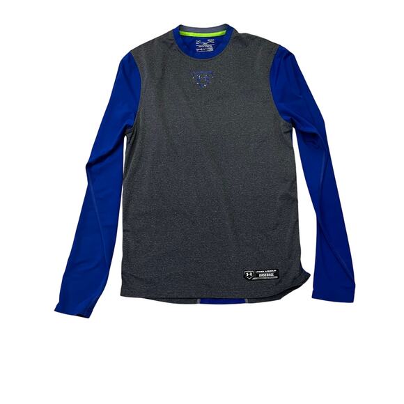 Under Armour Men's SM Fitted Coldgear Baseball Long Sleeve Athletic Shirt - Picture 1 of 6